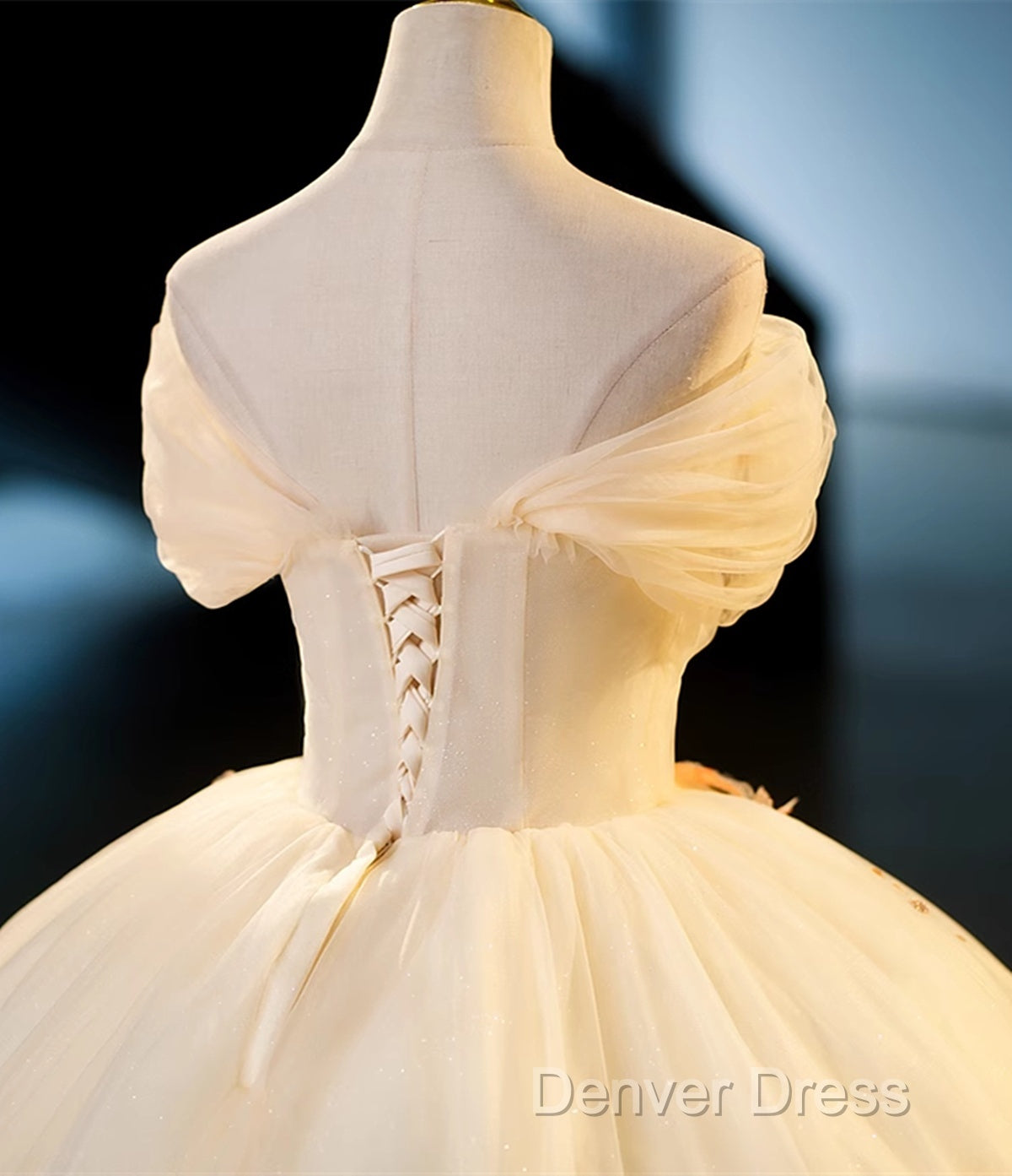 Ivory Ball Gowns With Flowers Sweetheart Prom Dress, Lovely Sweet 16 Dress Prom Dresses
