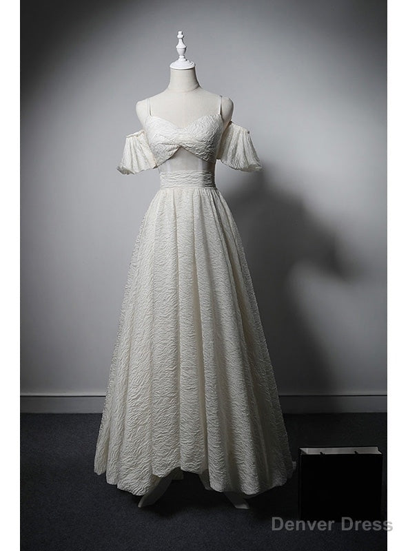 Ivory  Spaghetti Straps Wedding Dress Main image