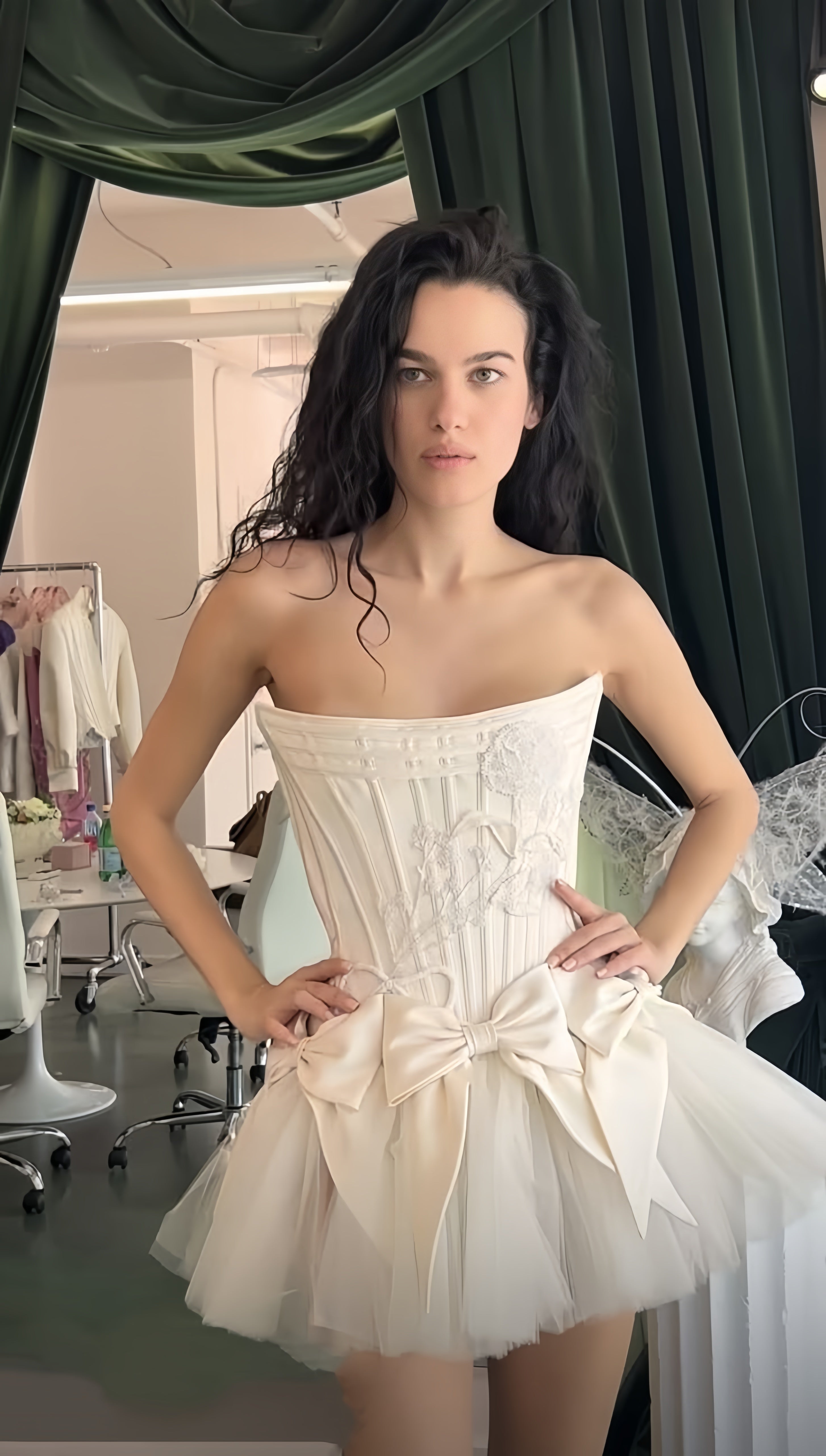 Ivory Strapless Wedding Dress, Short Hoco Prom Dresses, Secondary image