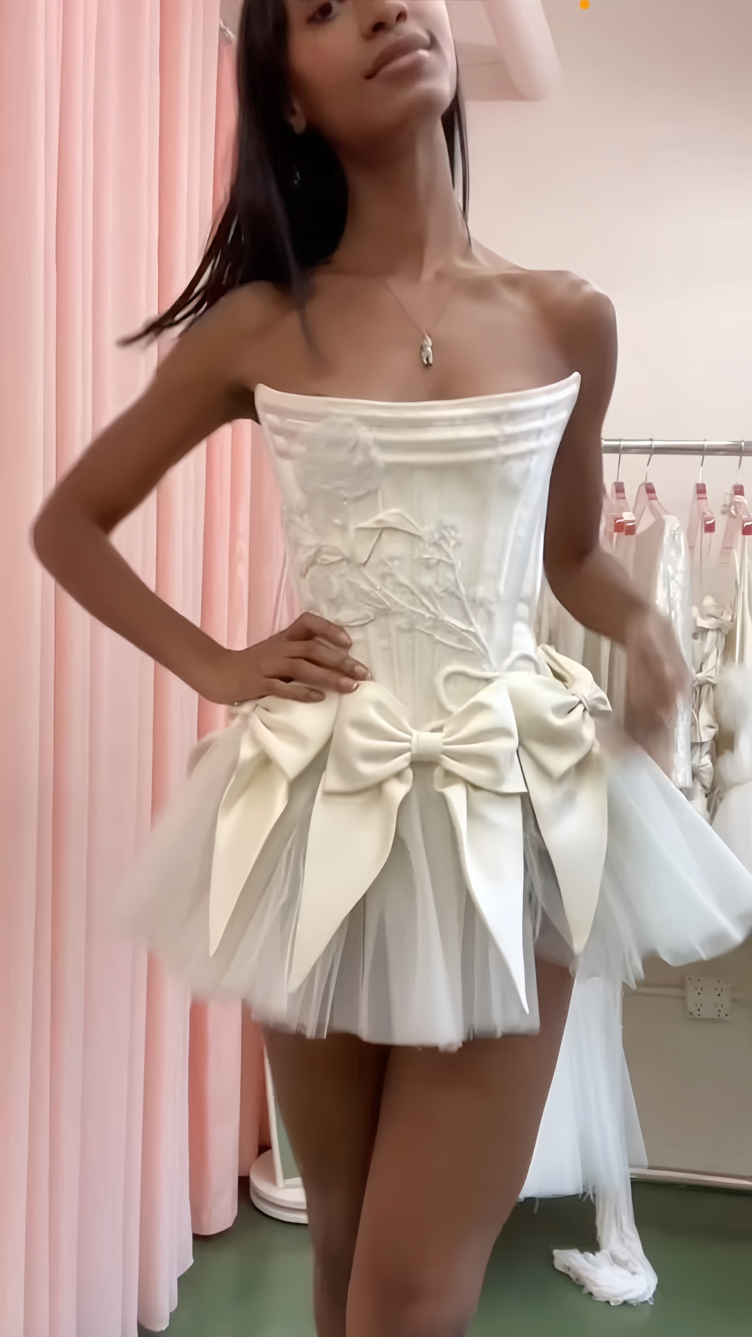 Ivory Strapless Wedding Dress, Short Hoco Prom Dresses,