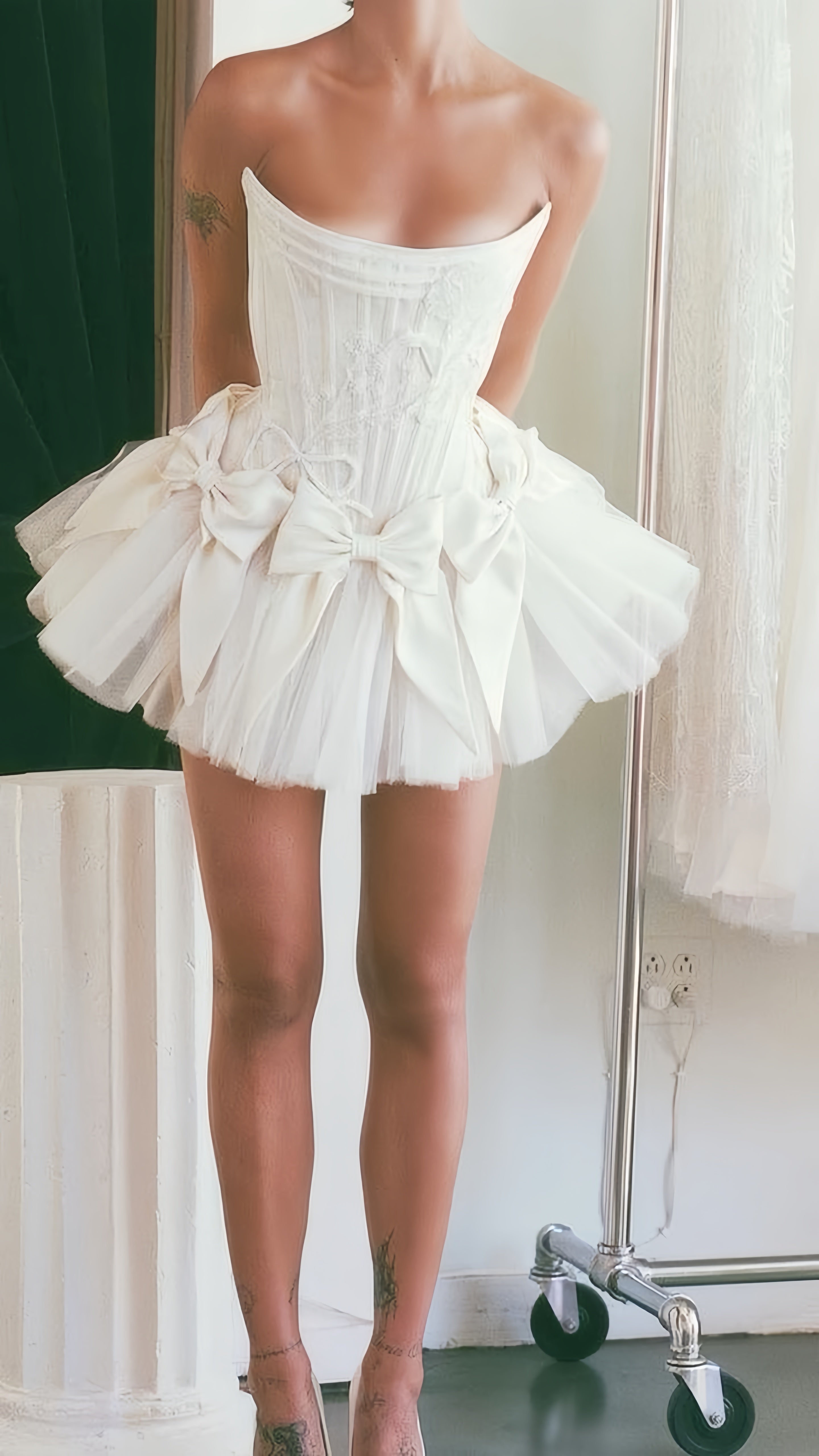 Ivory Strapless Wedding Dress, Short Hoco Prom Dresses, Main image