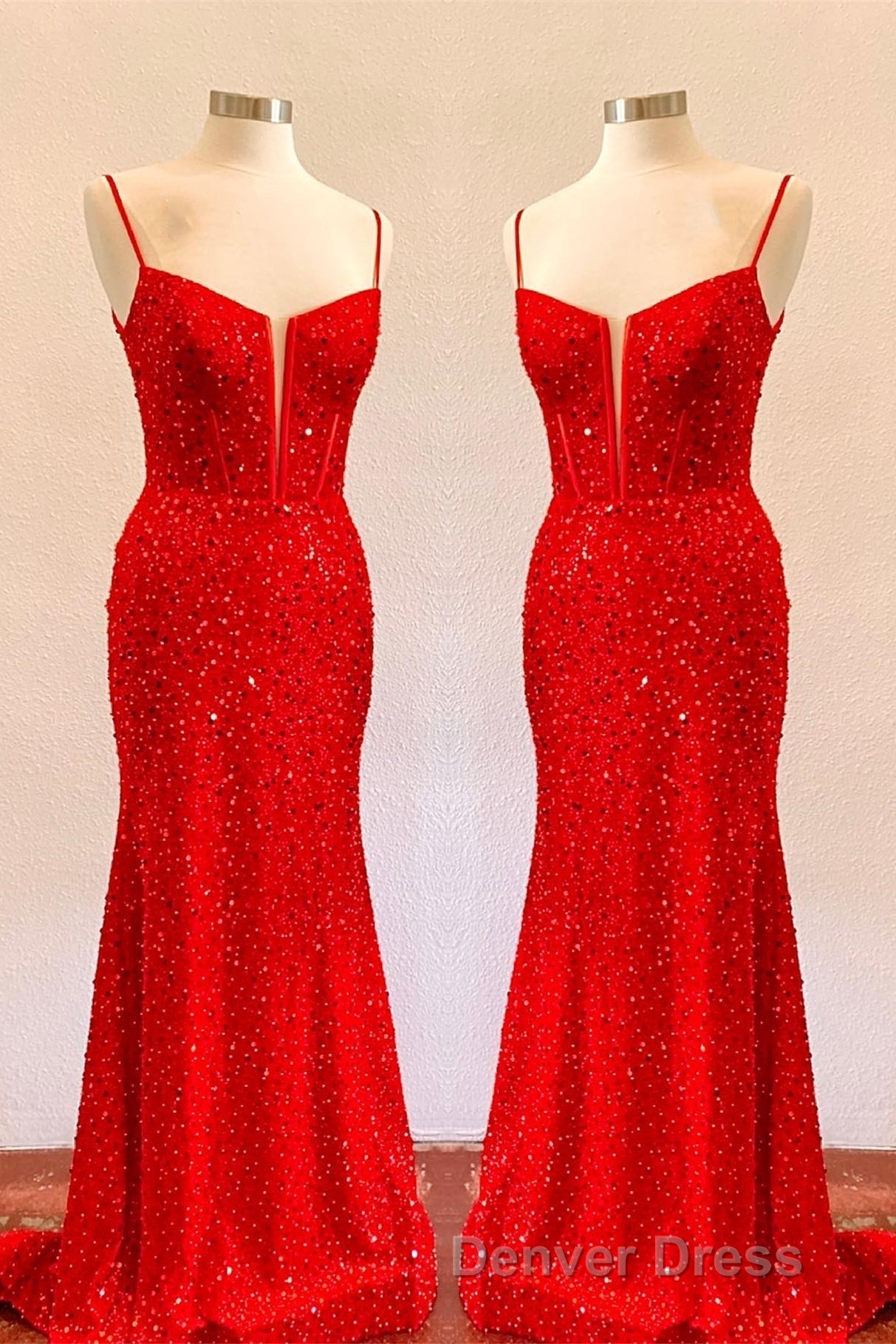 Royal Blue Sequin Mermaid Long Prom Dresses