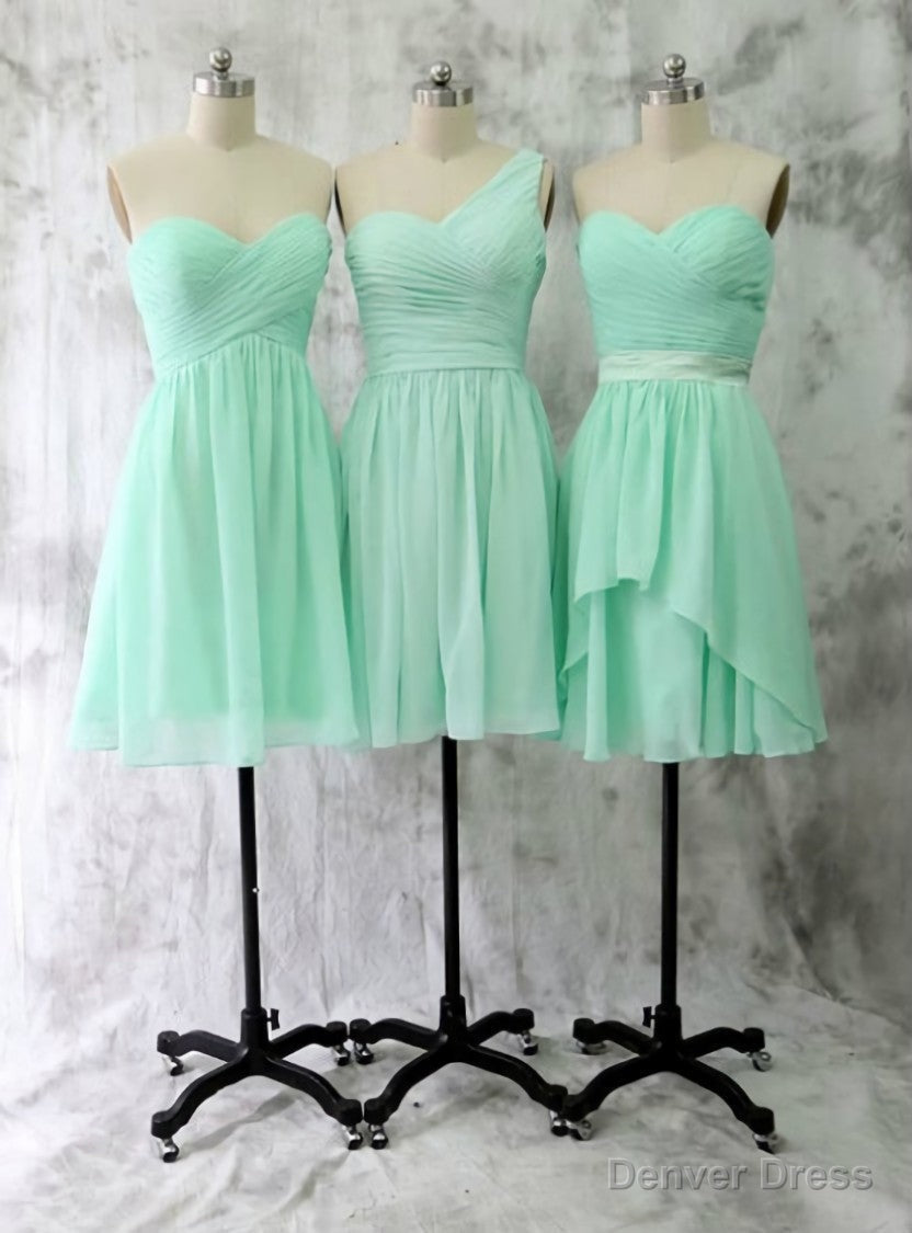 Knee Length Sweetheart Mint Bridesmaid Dresses Main image