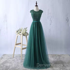 Lace And Tulle Beautiful Bridesmaid Dress, Elegant Prom Dresses