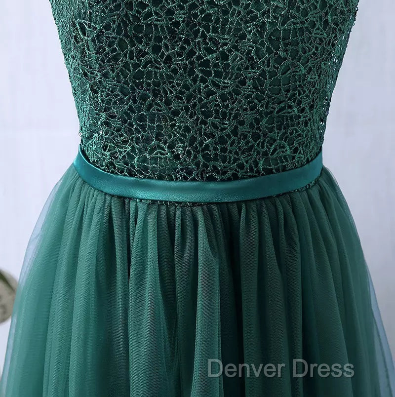 Lace And Tulle Beautiful Bridesmaid Dress, Elegant Prom Dresses