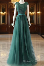 Lace And Tulle Beautiful Bridesmaid Dress, Elegant Prom Dresses