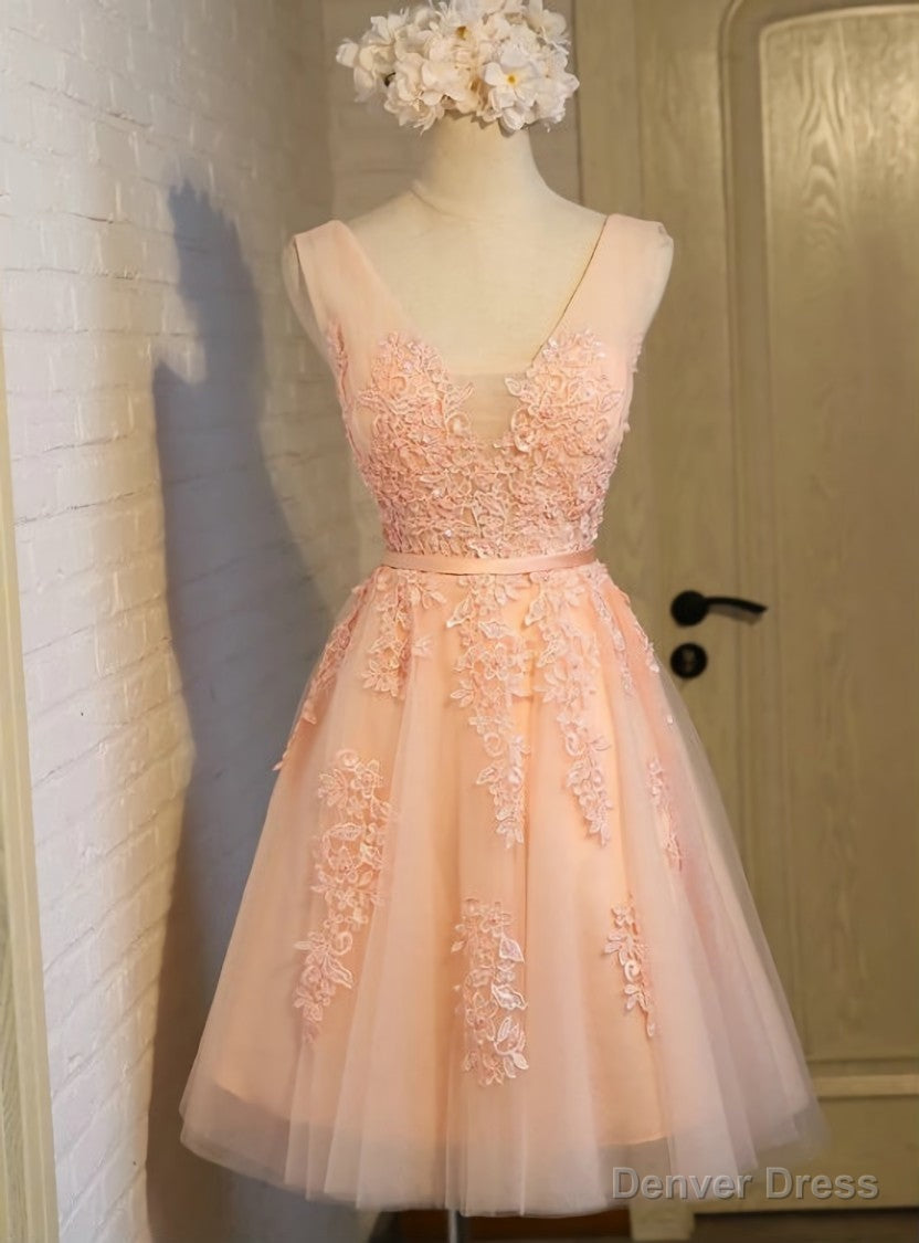 lace appliques bridesmaid Dress coral bridesmaid Dresses