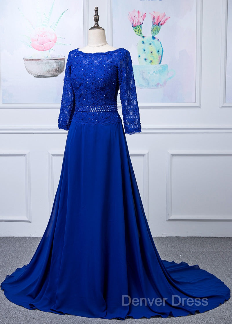 Lace Long Sleeves  Scoop Neck Mother Of The Bride Dresses Secondary image