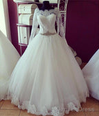 Lace Long Sleeves Vintage Wedding Dresses Princess