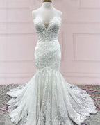 Lace Mermaid Wedding Dresses Sweetheart