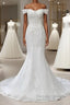 Lace Off The Shoulder Mermaid Wedding Dresses