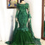 Lace Prom Dresses, Mermaid Prom Dresses, Long Sleeve Prom Dresses, Green Prom Dresses