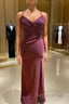 Lace Up Burgundy Pleated Chiffon Bridesmaid Dresses