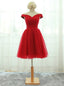 Lace up Homecoming Dress Red Prom Dress Short Prom Dresses