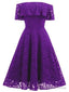 Lace Womens Off The Shoulder Sleeveless Lace homecoming Dresses