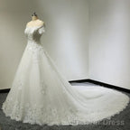 Large Tail Diamond Wedding Short Sleeved Lace High-End Wedding Band