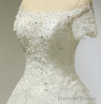Large Tail Diamond Wedding Short Sleeved Lace High End Wedding Band