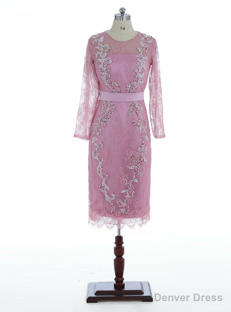 Latest Tea Length Lace Mother of The Bride Dress with Beading Main image