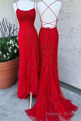 Lavender Lace Corset Prom Dresses Mermaid Scoop  Evening Dress With Beading