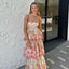 Orange Fashion Sweet Floral Layered Lace Long Prom Dress Prom Gowns Garden Prom Dresses