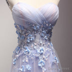 Light Blue and Pink Charming Sweetheart Lace Prom Dress , Prom Dresses , Prom Gown