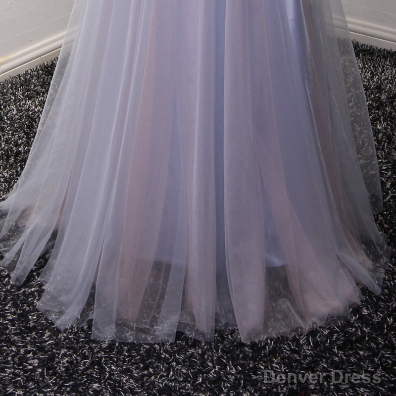 Light Blue and Pink Charming Sweetheart Lace Party Dress , Formal Dress , Formal Gowns