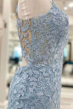 Light Blue Lace Homecoming Dress Dinner Dresses Prom Short