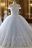 Light Blue Princess Ball Gowns Sweet 16 Gowns, Tulle Prom Dresses With Lace Applique