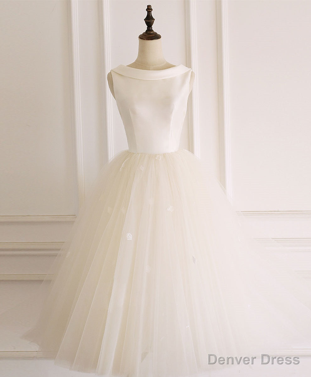 Light Champagne Tulle Short Prom Dress Tulle Homecoming Dresses Main image