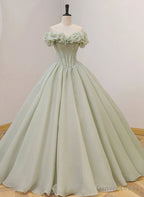 Light Green Ball Gowns Beaded Sweet 16 Dress Green Prom Dress Prom Dress shops