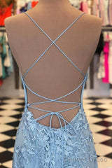 Light Purple Mermaid Long Prom Dress with Appliques