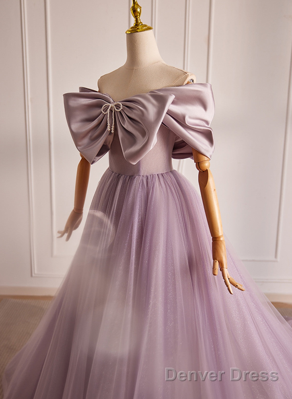 Light Purple Tulle Sweetheart Long Formal Dress, Light Purple Evening Dress Prom Dress Secondary image