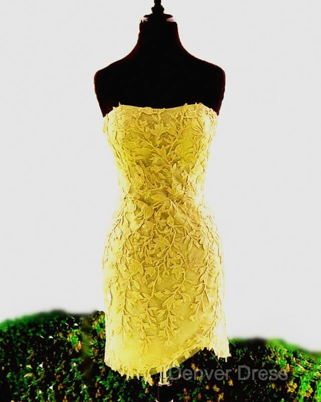 Lilac Lace Strapless Bodycon Homecoming Dresses Secondary image