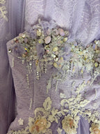 Lilac Strapless Prom Dress Long Prom Dresses