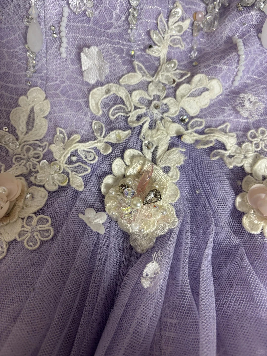 Lilac Strapless Prom Dress Long Prom Dresses