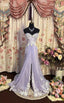 Lilac Strapless Prom Dress Long Prom Dresses