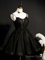 Little Black Hoco Dress Short Homecoming Dresses