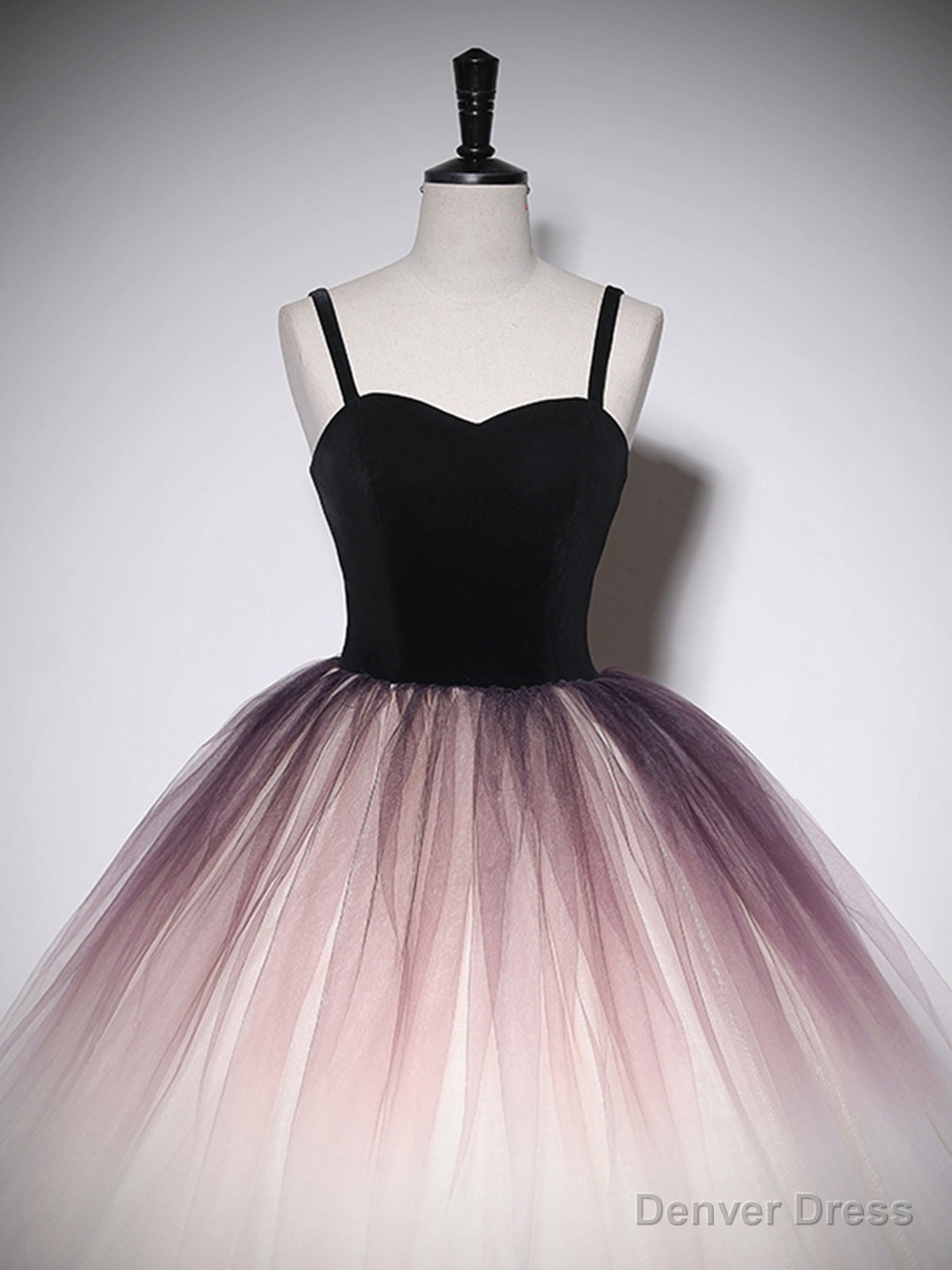 Lovely Ombre Tulle Long Ball Gowns, A Line Sweetheart Neckline Prom Gowns