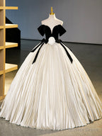 Black Velvet Long Prom Dress, Champagne A-Line Formal Dress Evening Dress