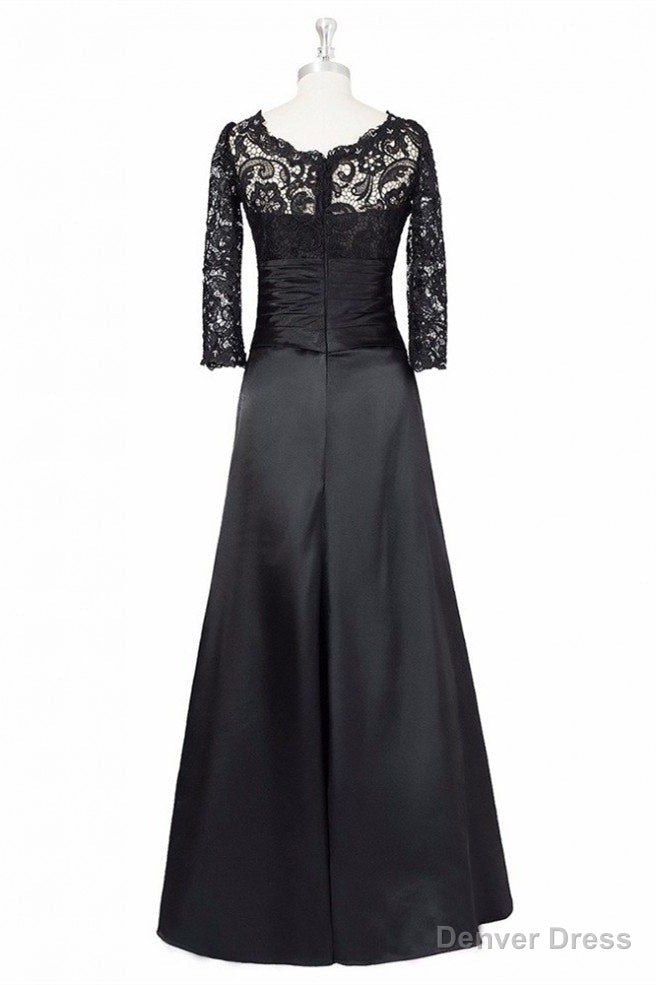 Long Black A Line Mother Of The Bride Dress Secondary image