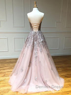 Long Lace Prom Dress with Corset Back, Long Lace Prom Graduation Dresses