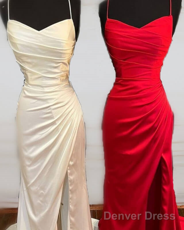 Long Mermaid Pleated Dress With Slit