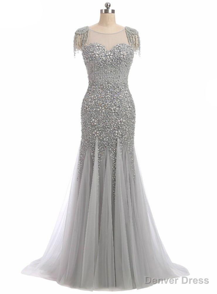 Long Mermaid Prom Dress Sparkly Beading Bodice Formal Main image