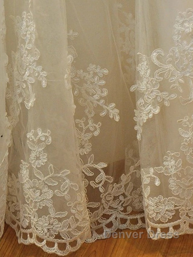 Long Mermaid Strapless Court Train Lace Organza Wedding Dresses