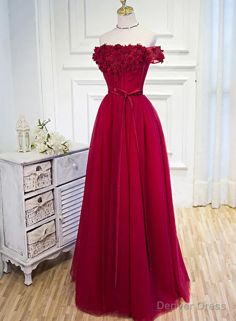Cheap Simple Off Shoulder Dark Red Homecoming Dresses 2018, CM443 main image 1