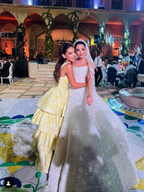Vintage Pastel Yellow Ruffle Tiered A-Line Long Prom Dress