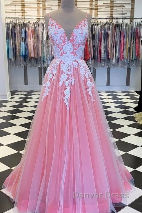 Long Prom Dresses With Appliques And Beading,Evening Dresses,Charming Dance Dresses Secondary image