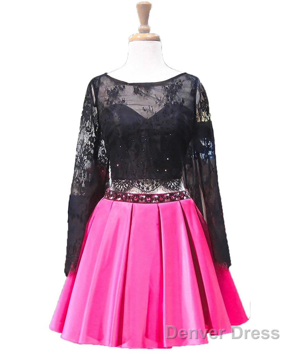 Long Sleeve Floral Short Homecoming Dresses