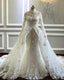 Long Sleeves Mermaid Wedding Dresses Lace High Neck