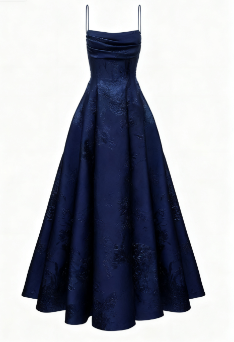 Long Spaghetti Straps A-Line Green Prom Dress, Long Prom Dresses